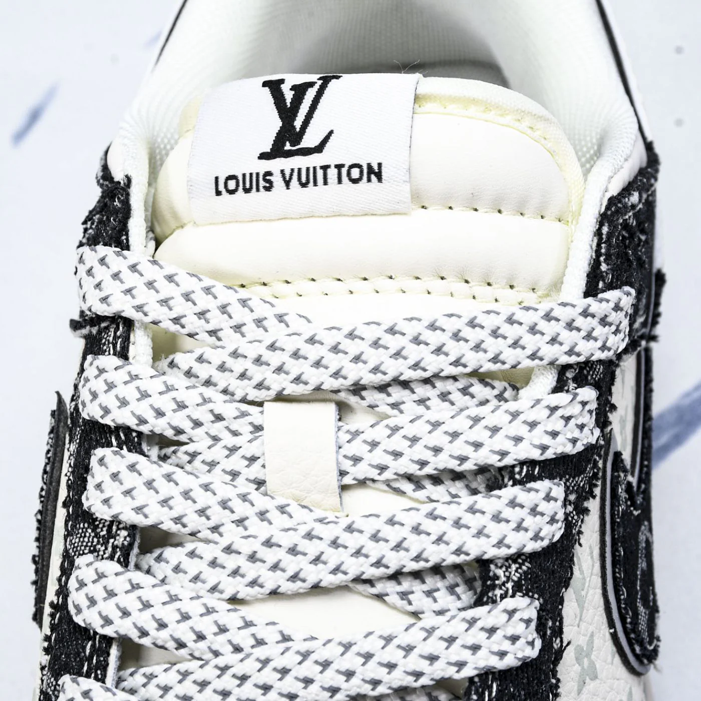 Black Denim LV Dunks Low - Image 4