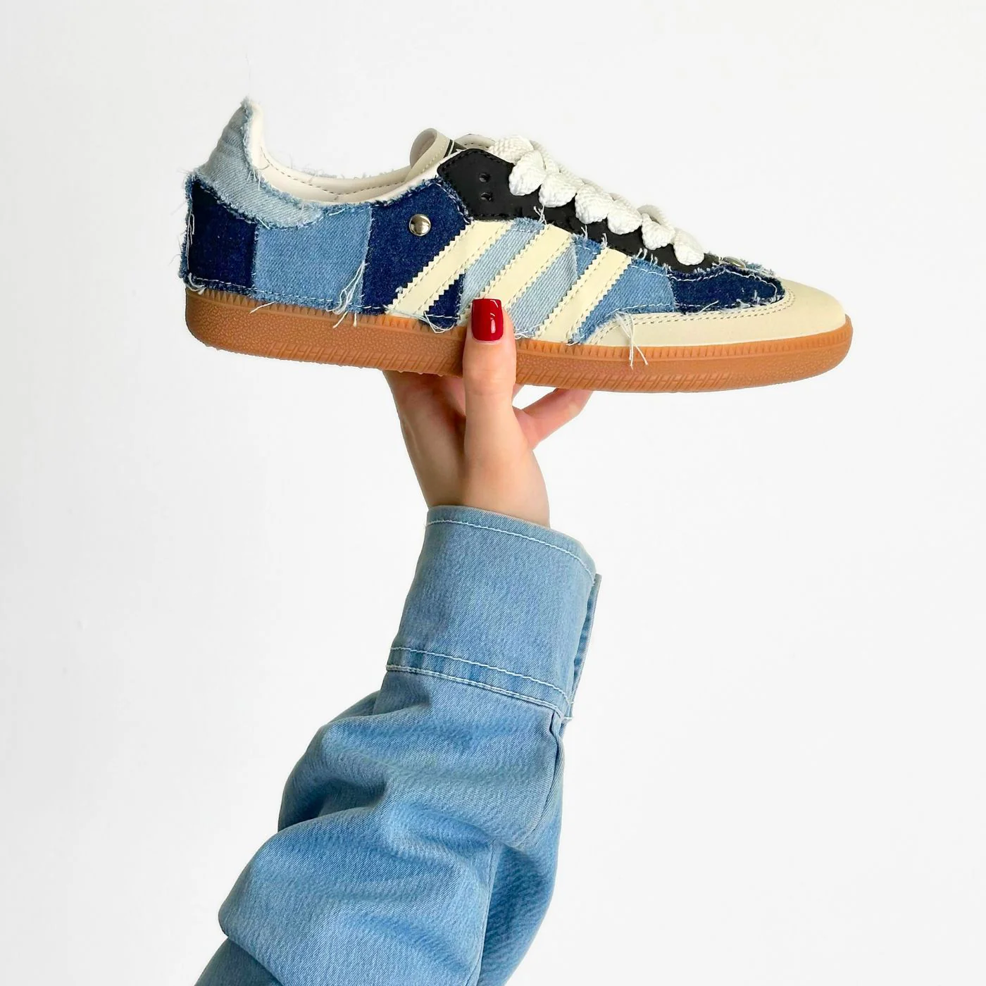 Patchwork Denim Adidas Samba - Image 4