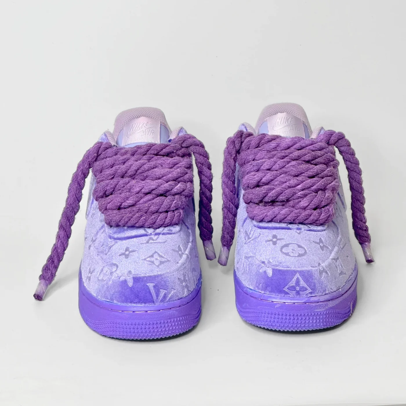 Purple LV Velvet Air Force 1 - Image 2